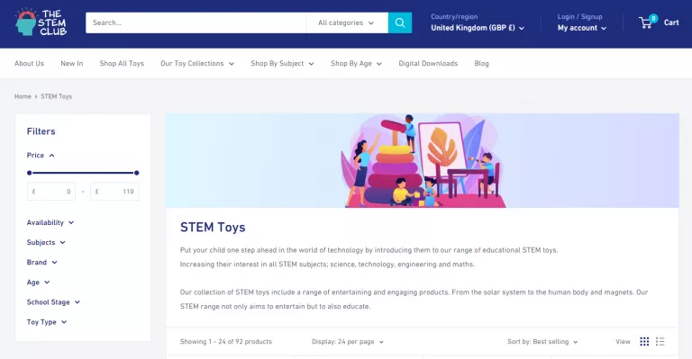 stem club homepage