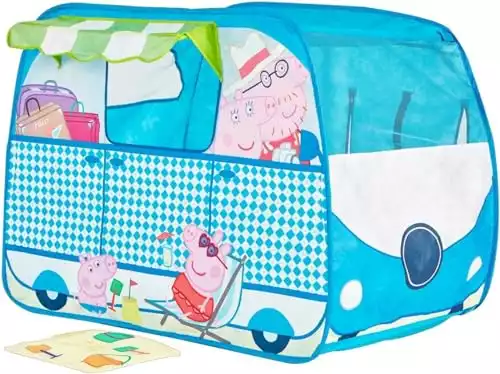 Peppa Pig Campervan Pop Up Play Tent Playhouse, Multi-Colour